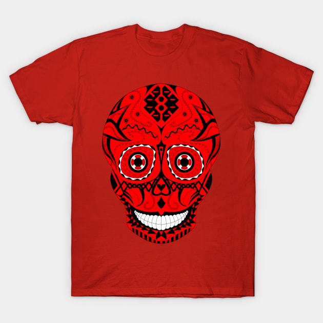 red skull T-Shirt by jorge_lebeau